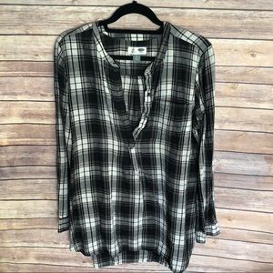 Old Navy Tunic Length Flannel